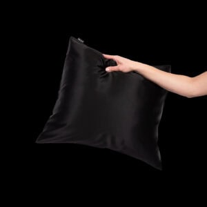 Alternative view of Silkkinen Tyynynpäällinen Musta